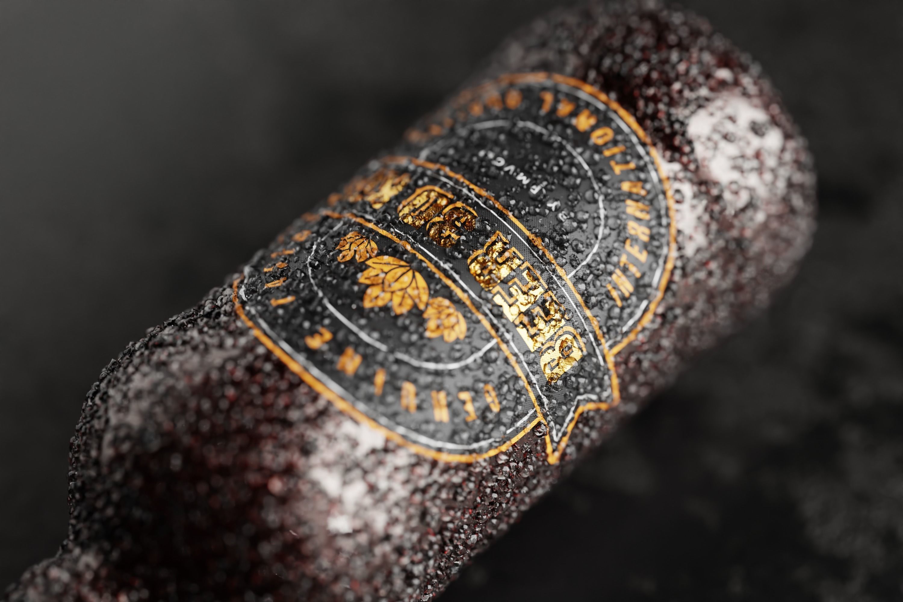 Stubby Beer Bottle Low-poly 3D model_17