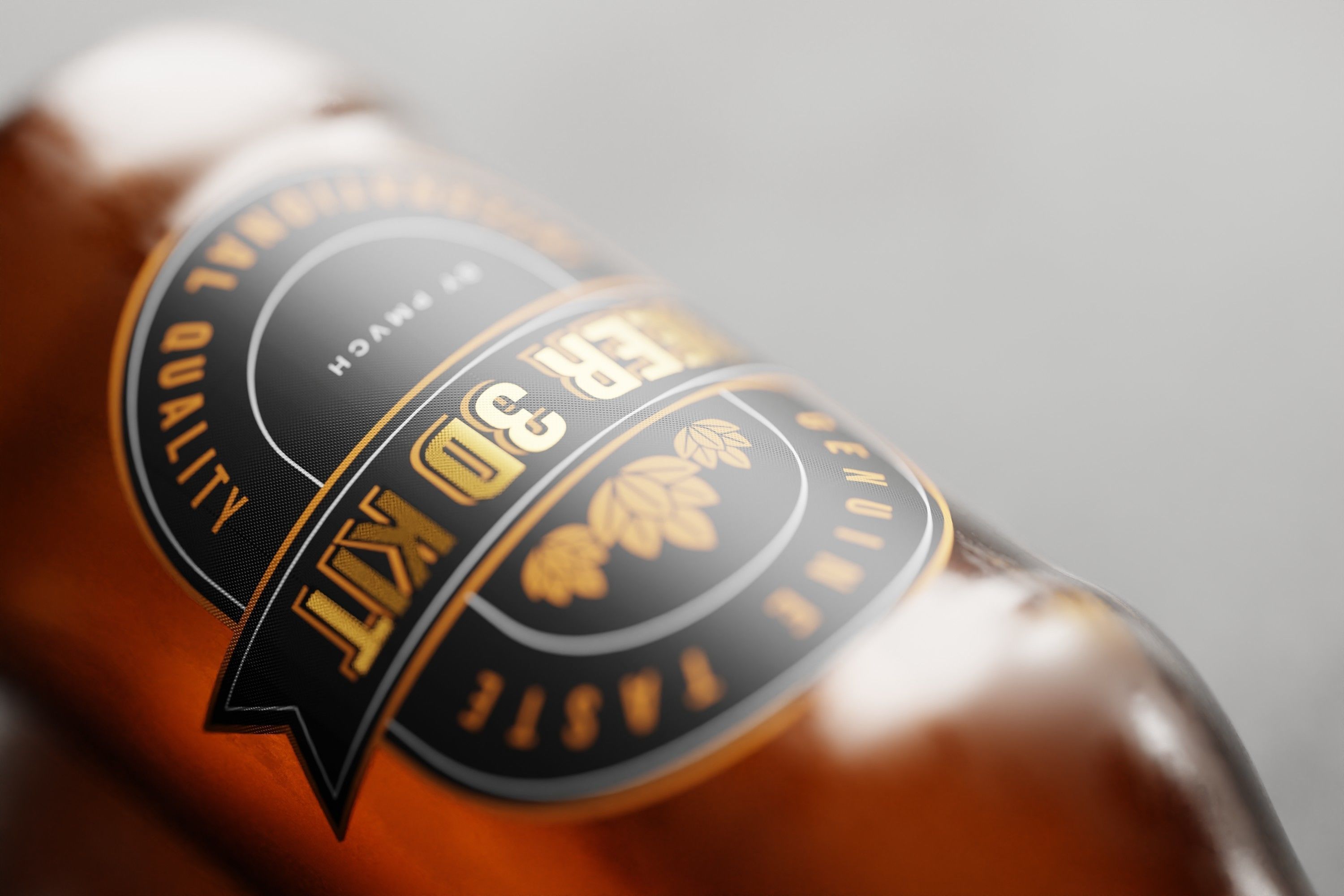 Heritage Beer Bottle Low-poly 3D model_11