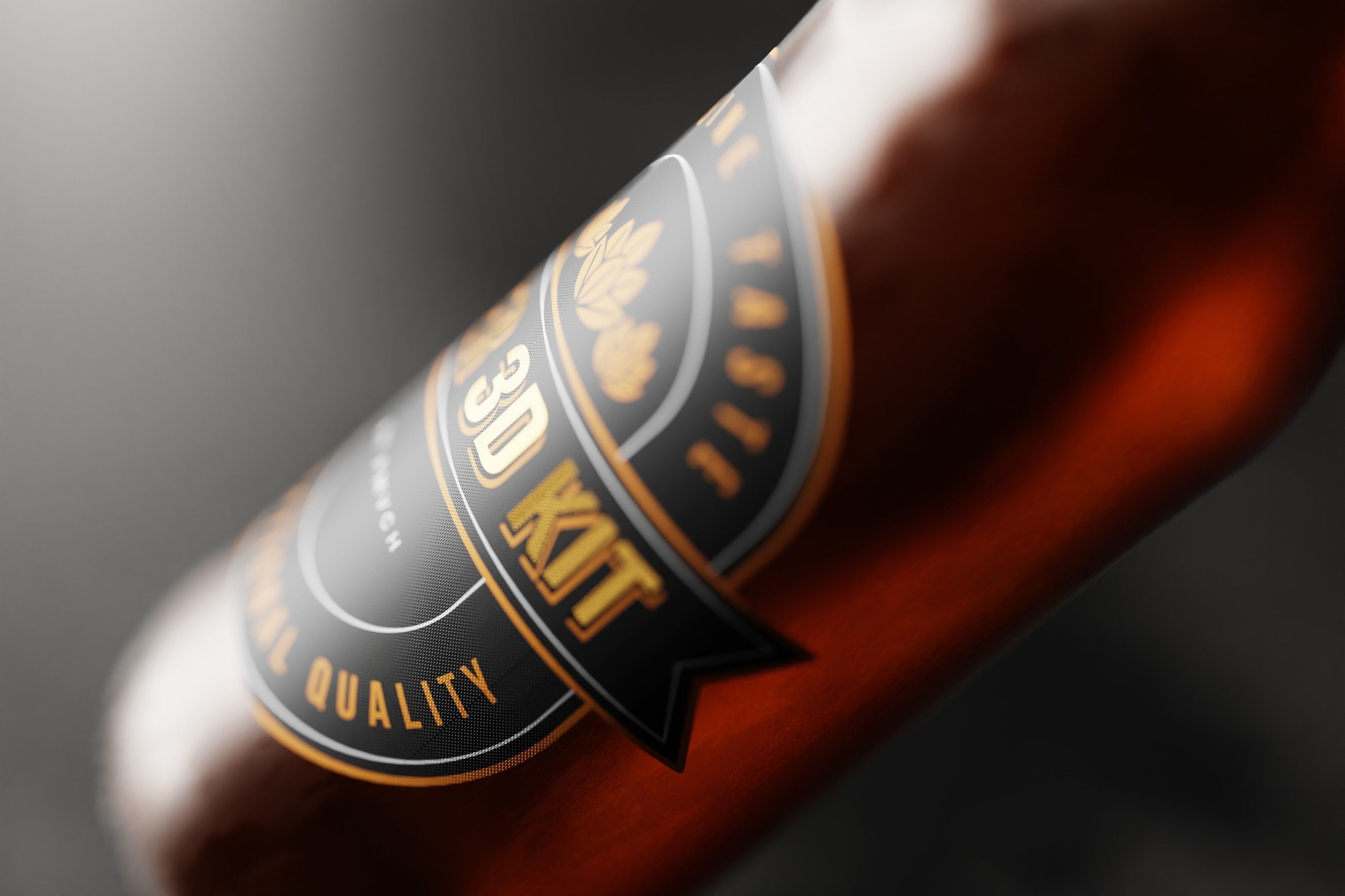 North American Longneck Beer Bottle Low-poly 3D model_4