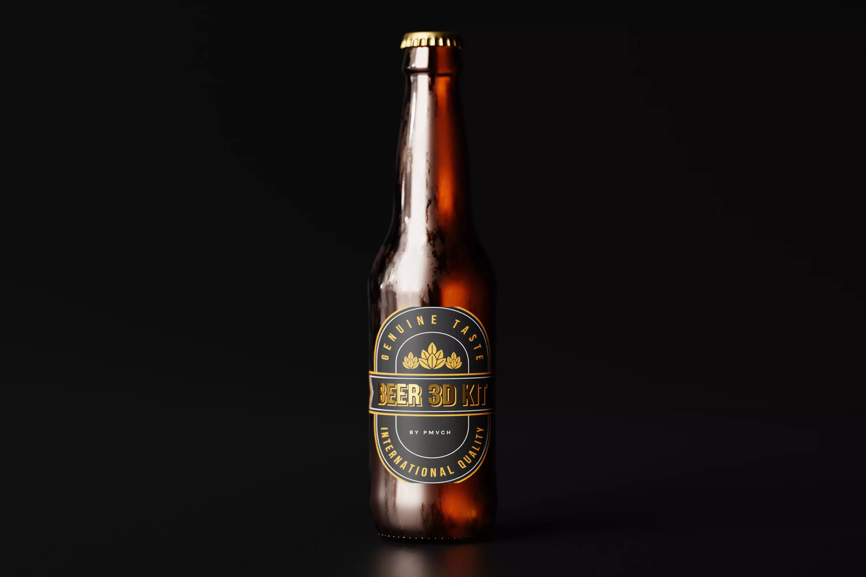 Longneck Beer Bottle Low-poly 3D model