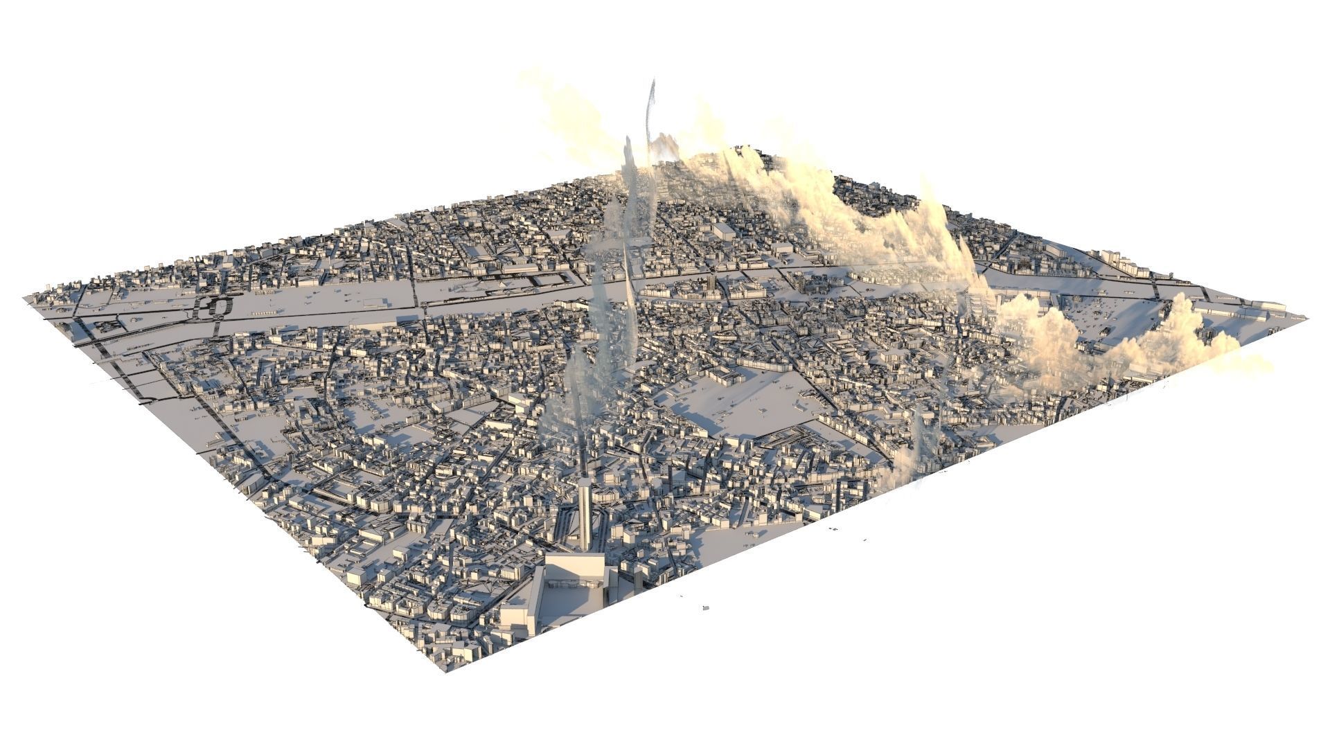 Paris City 2023 Low-poly 3D model_5