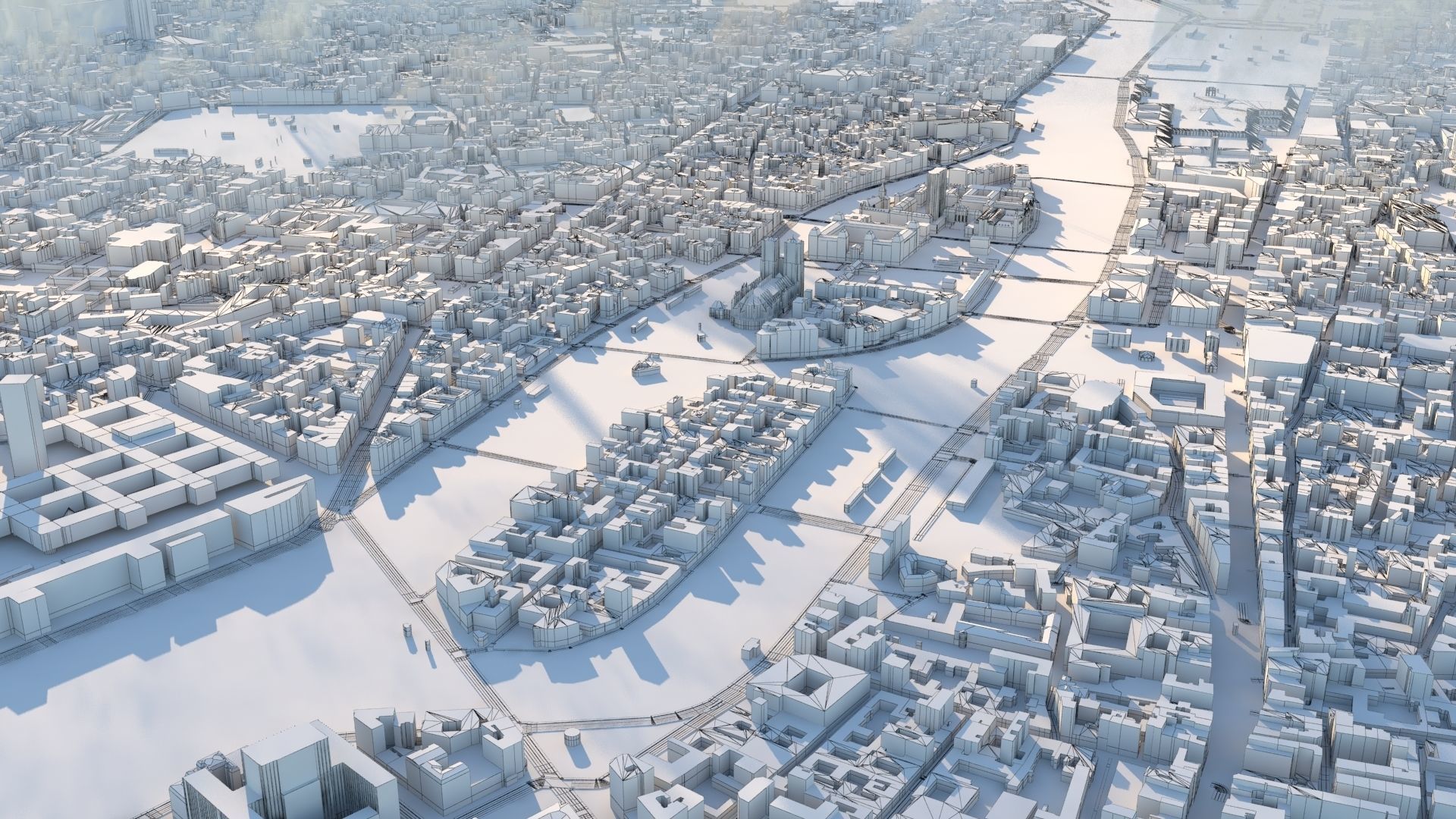 Paris City 2023 Low-poly 3D model_6