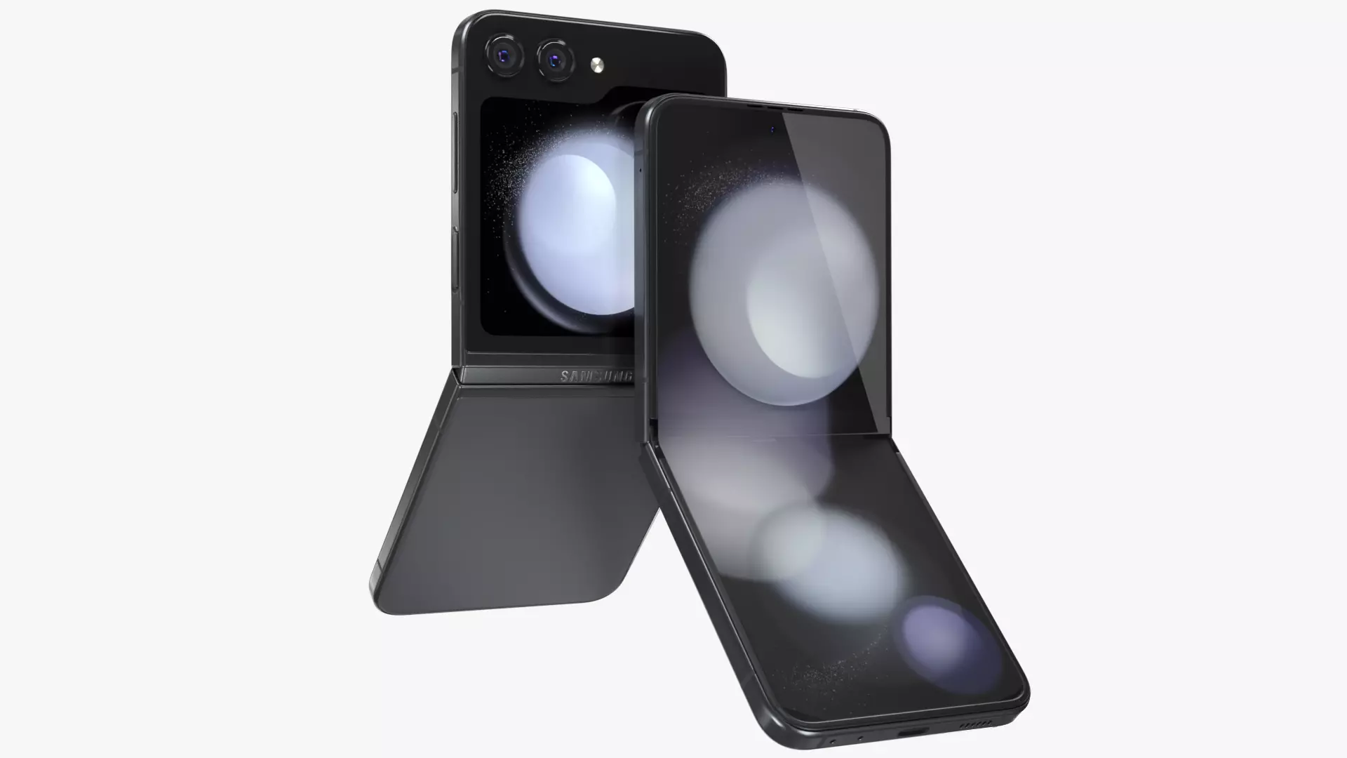 Samsung Galaxy Z Flip 5 Graphite Low-poly 3D model