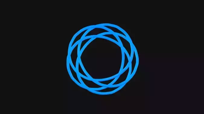 Torus Knot 8 Low-poly 3D model