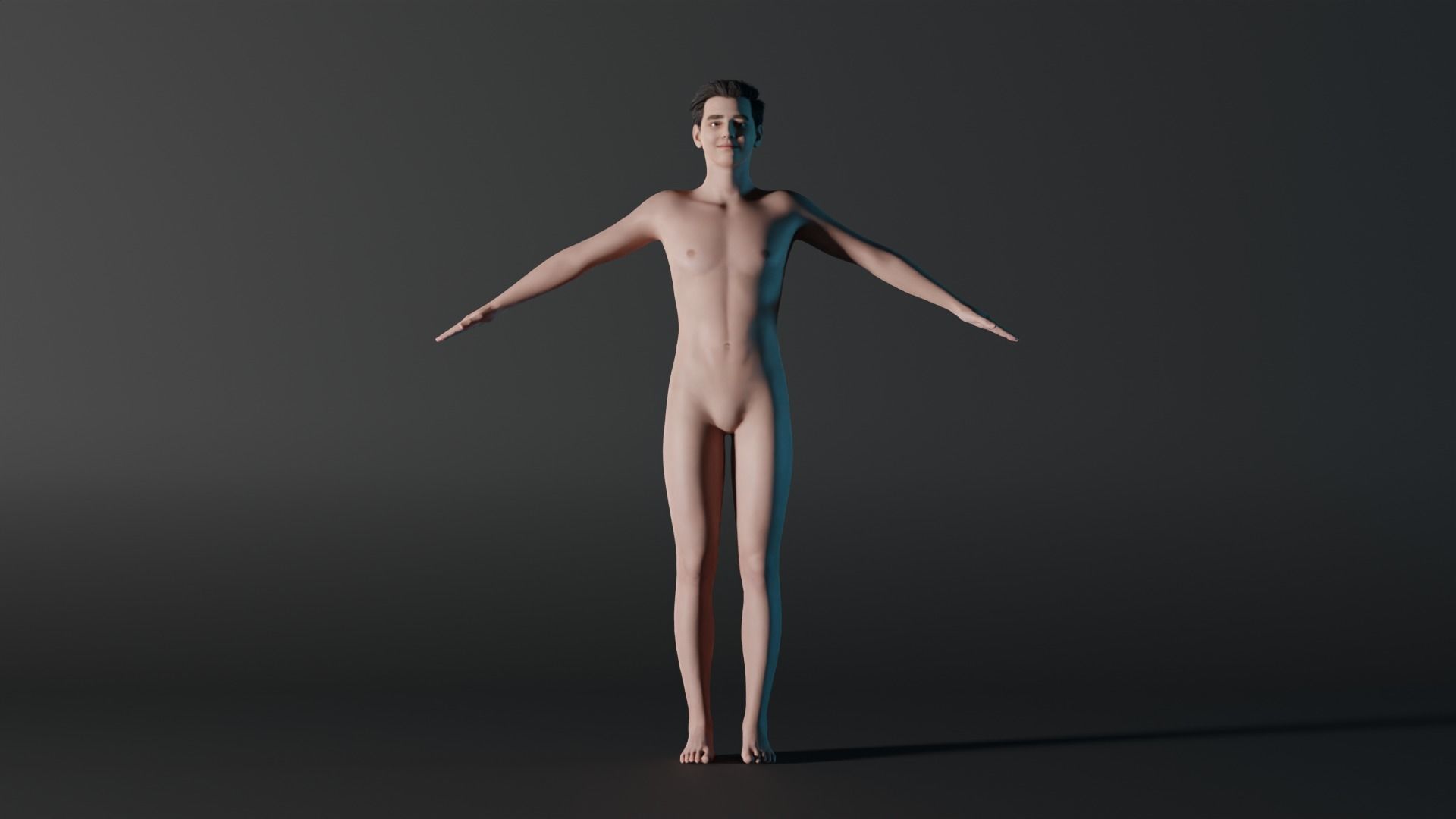 Realistic Teen - David 3D model_1