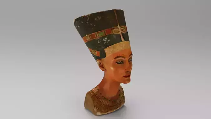 Nefertiti statue the Ancient Egyptian Queen Low-poly 3D model