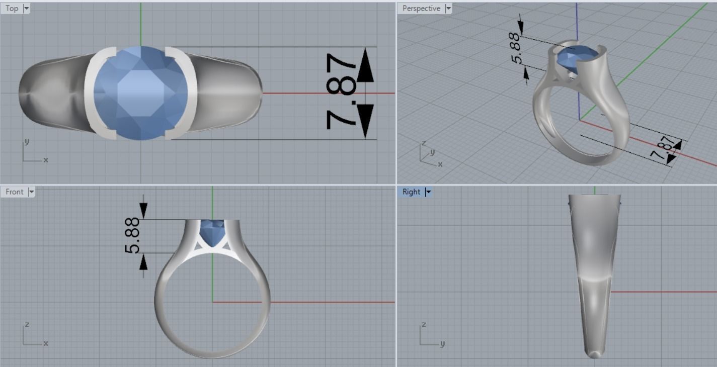 engagement rings 3D print model_6