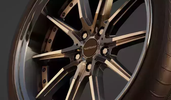 Artisan Spirits CORART A5 20 Inch Wheel Low-poly 3D model