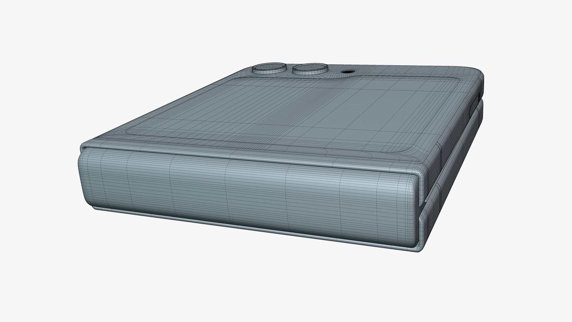 Samsung Galaxy Z Flip 5 Cream Low-poly 3D model_24