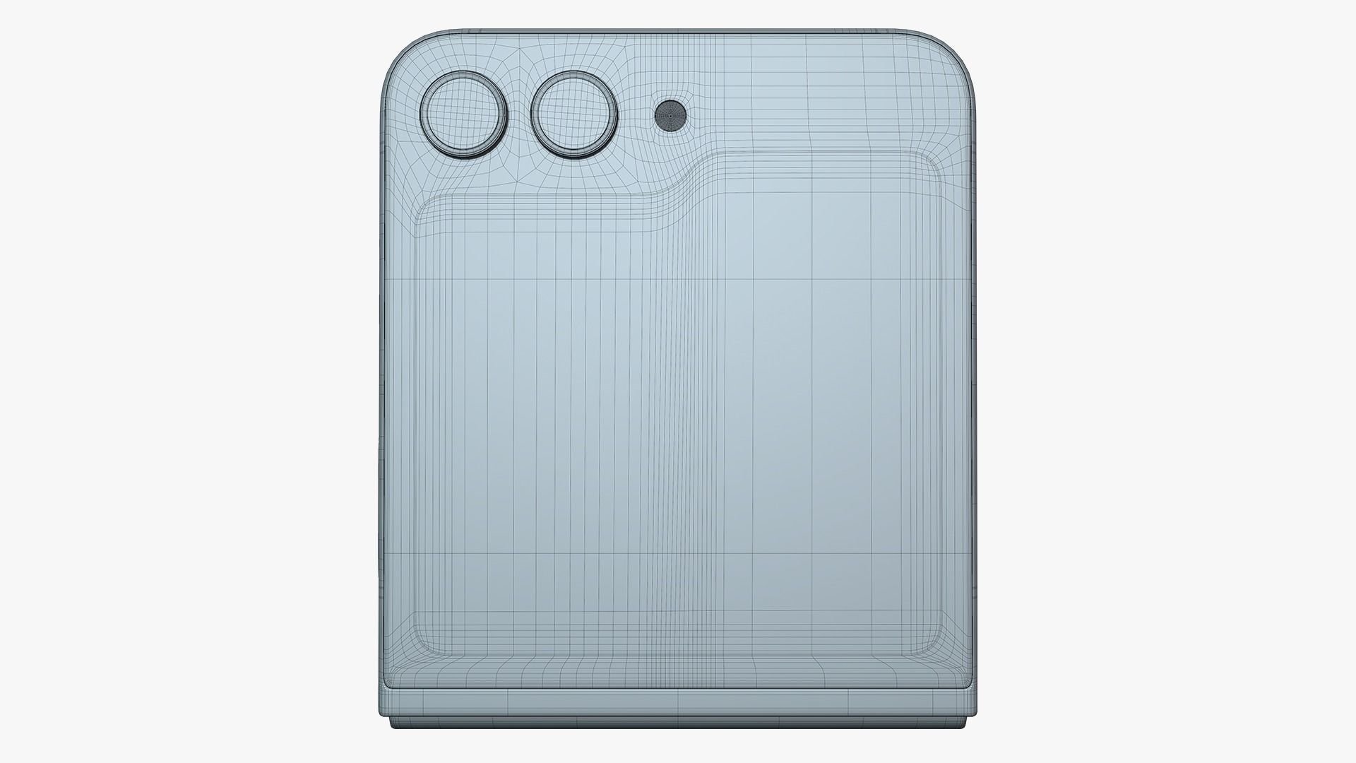 Samsung Galaxy Z Flip 5 Cream Low-poly 3D model_23