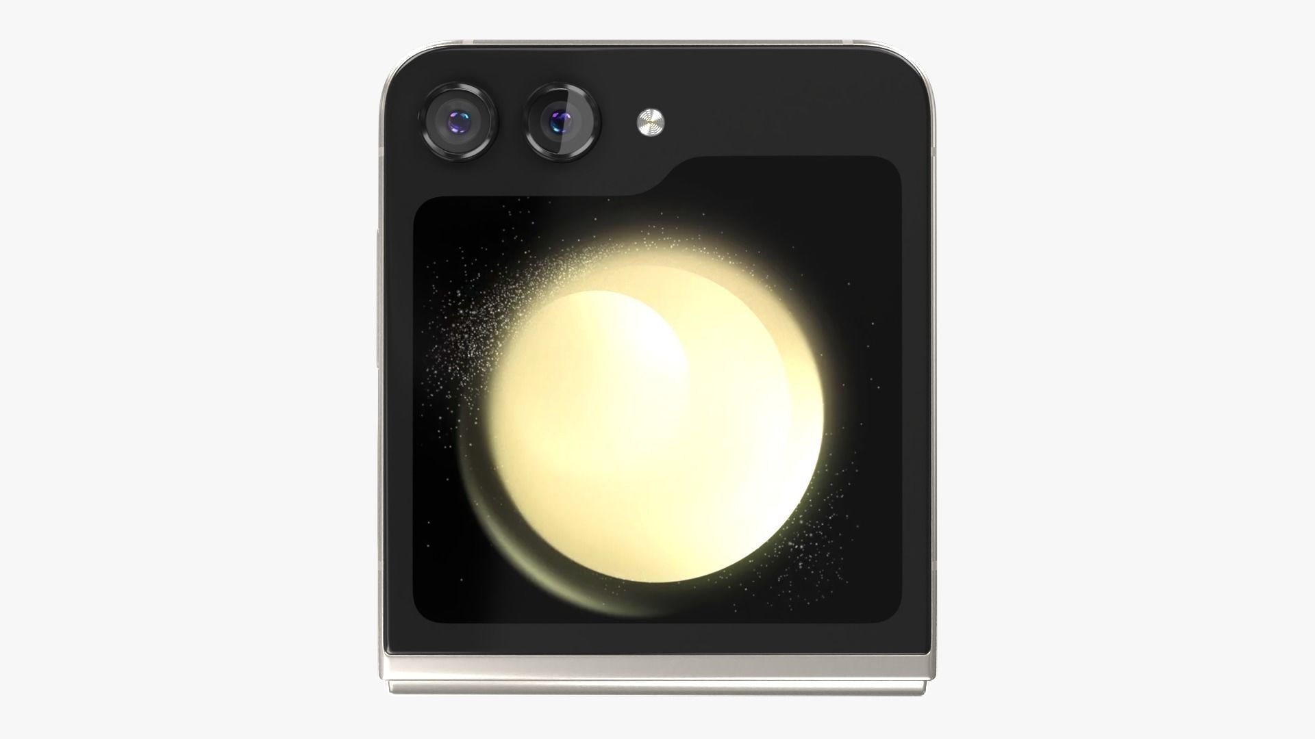 Samsung Galaxy Z Flip 5 Cream Low-poly 3D model_10