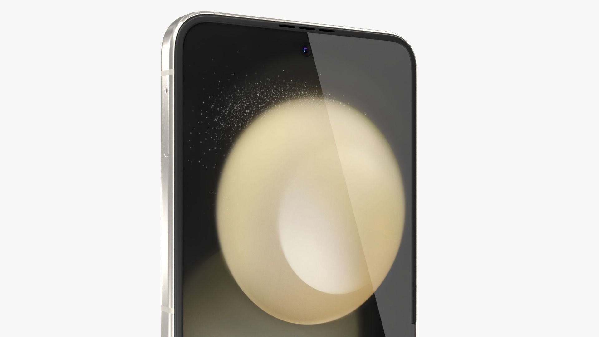 Samsung Galaxy Z Flip 5 Cream Low-poly 3D model_5