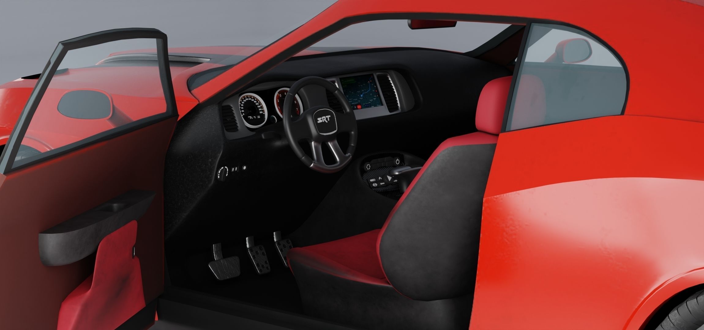 Dodge Challenger 2008 Low-poly 3D model_6