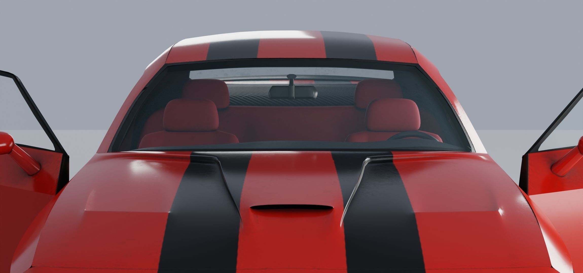 Dodge Challenger 2008 Low-poly 3D model_7