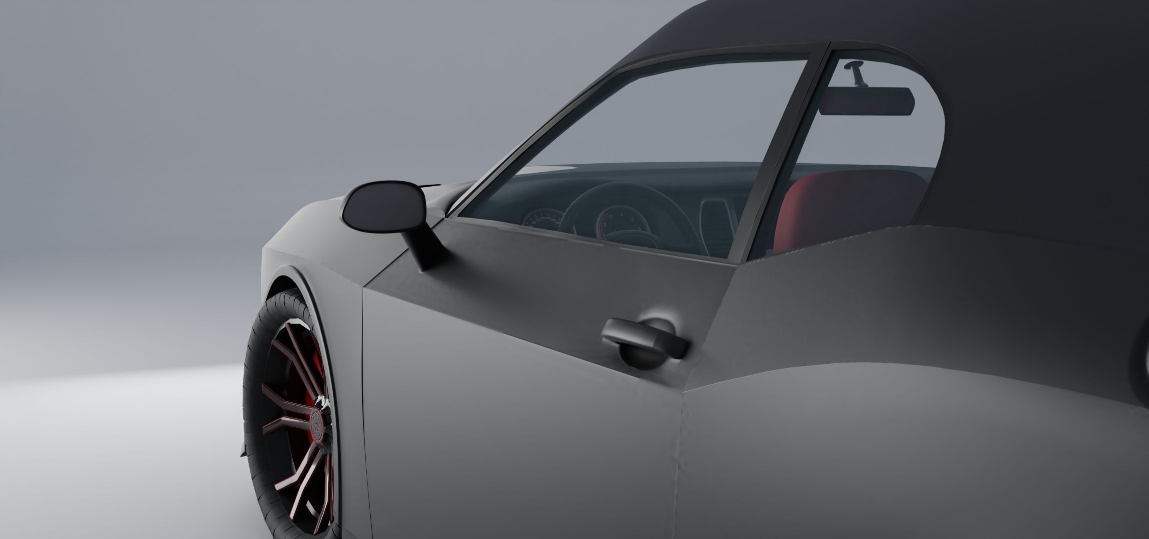 Dodge Challenger 2008 Low-poly 3D model_10