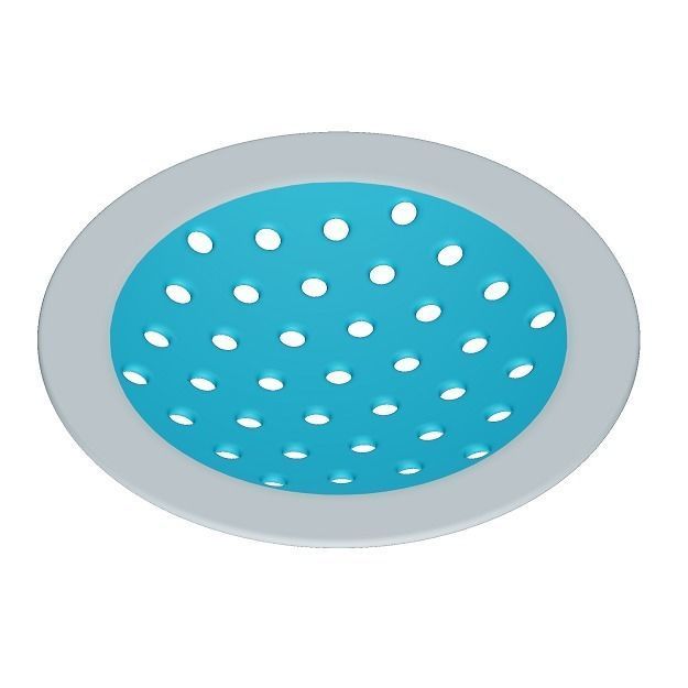 Plastic Bathroom Strainer 3D model_1