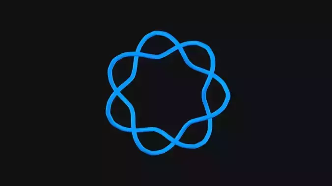 Torus Knot 10 Low-poly 3D model