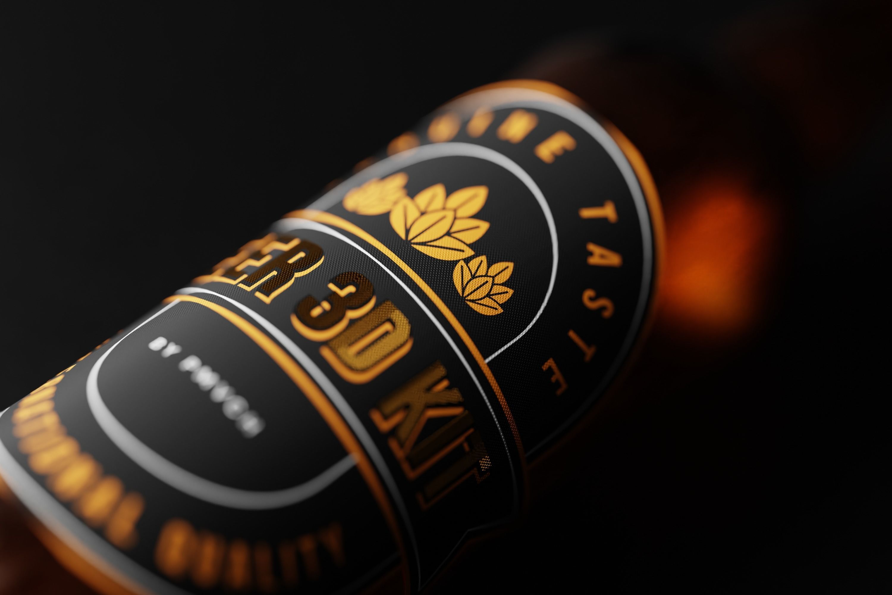 Belgian Beer Bottle Low-poly 3D model_8