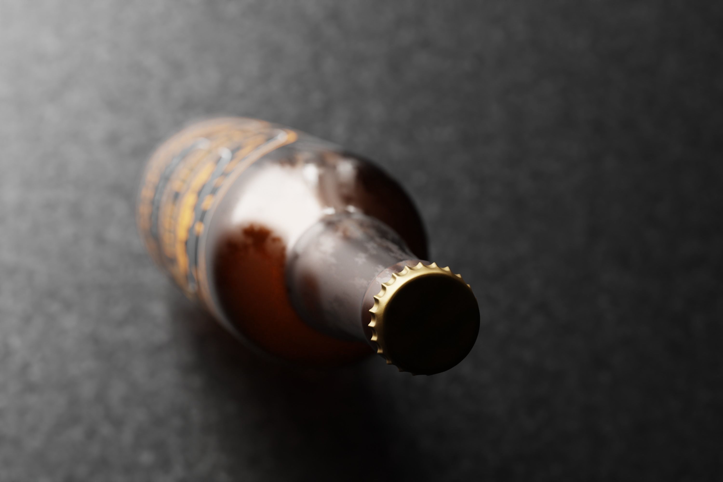 Belgian Beer Bottle Low-poly 3D model_3