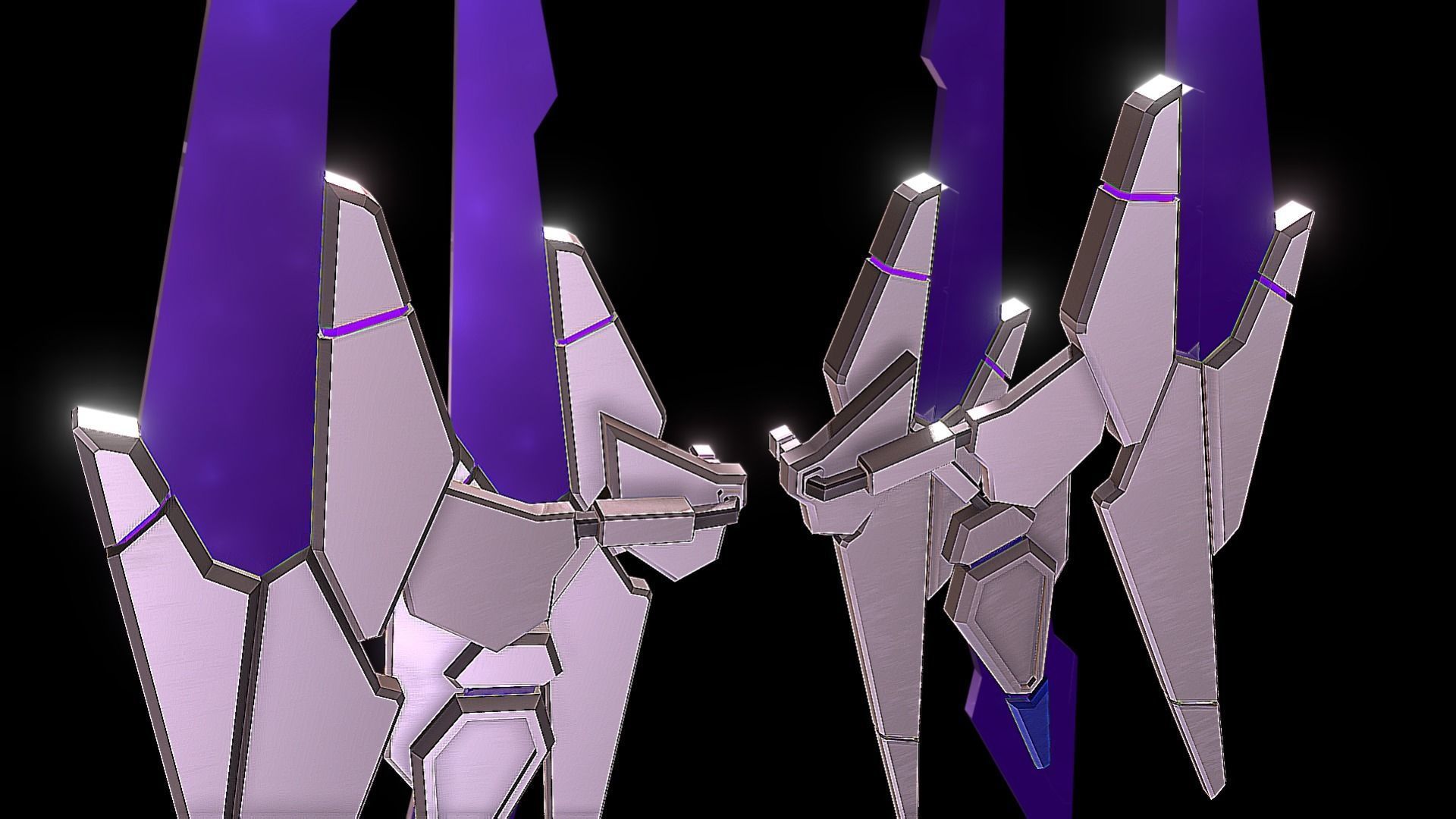 Robot Wings Low-poly 3D model_6