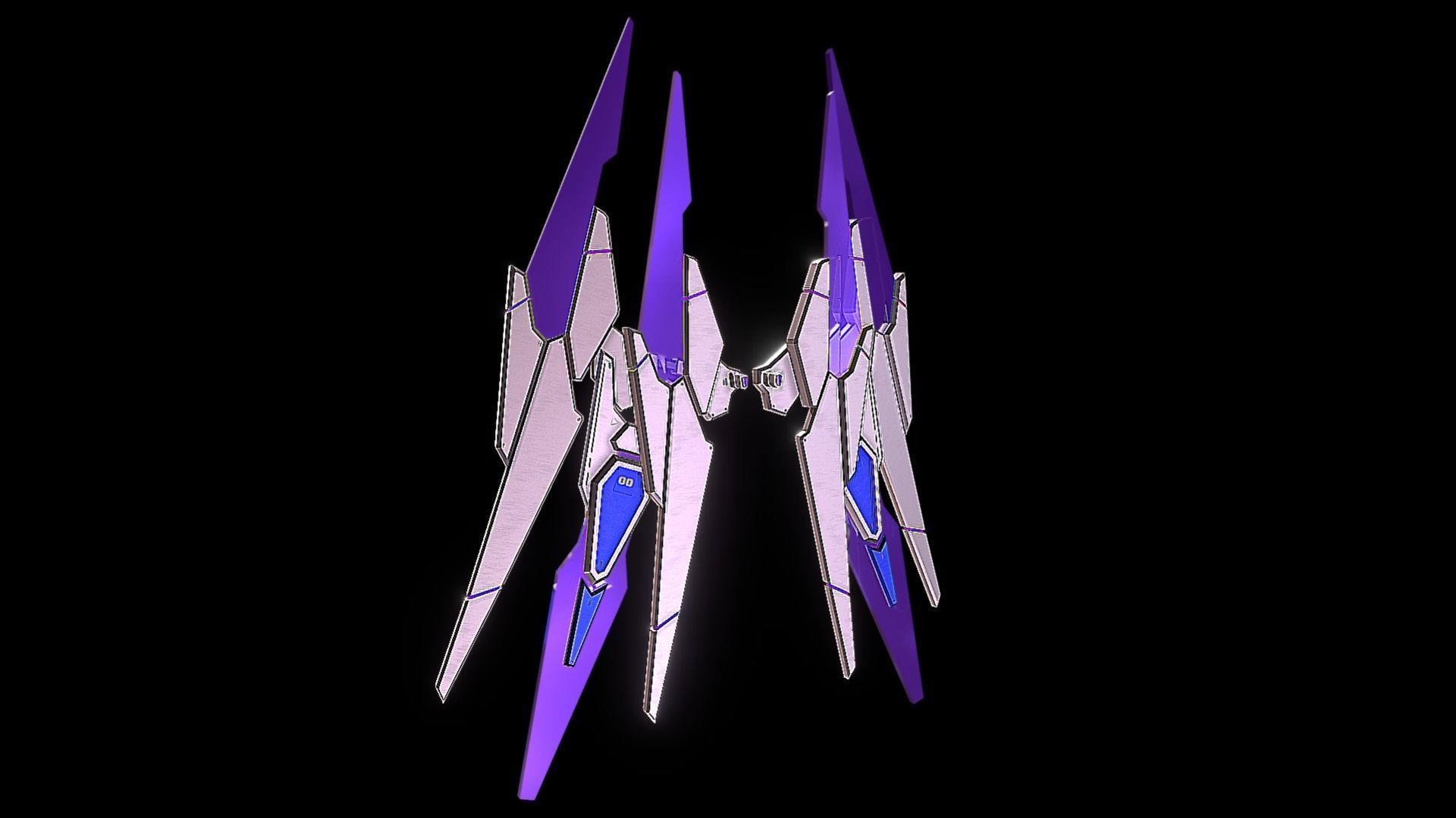 Robot Wings Low-poly 3D model_1