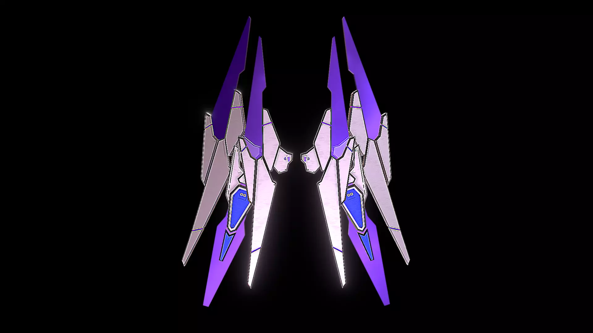 Robot Wings Low-poly 3D model_0