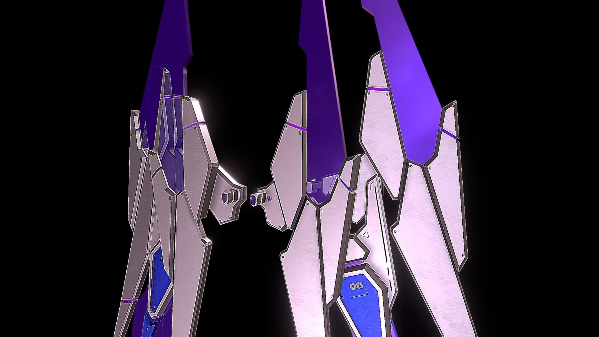 Robot Wings Low-poly 3D model_2