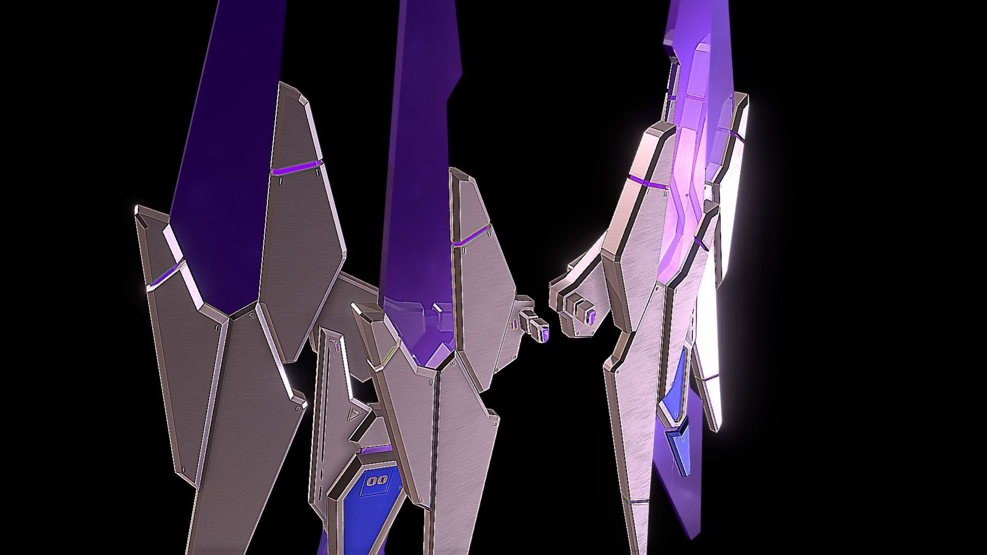 Robot Wings Low-poly 3D model_7