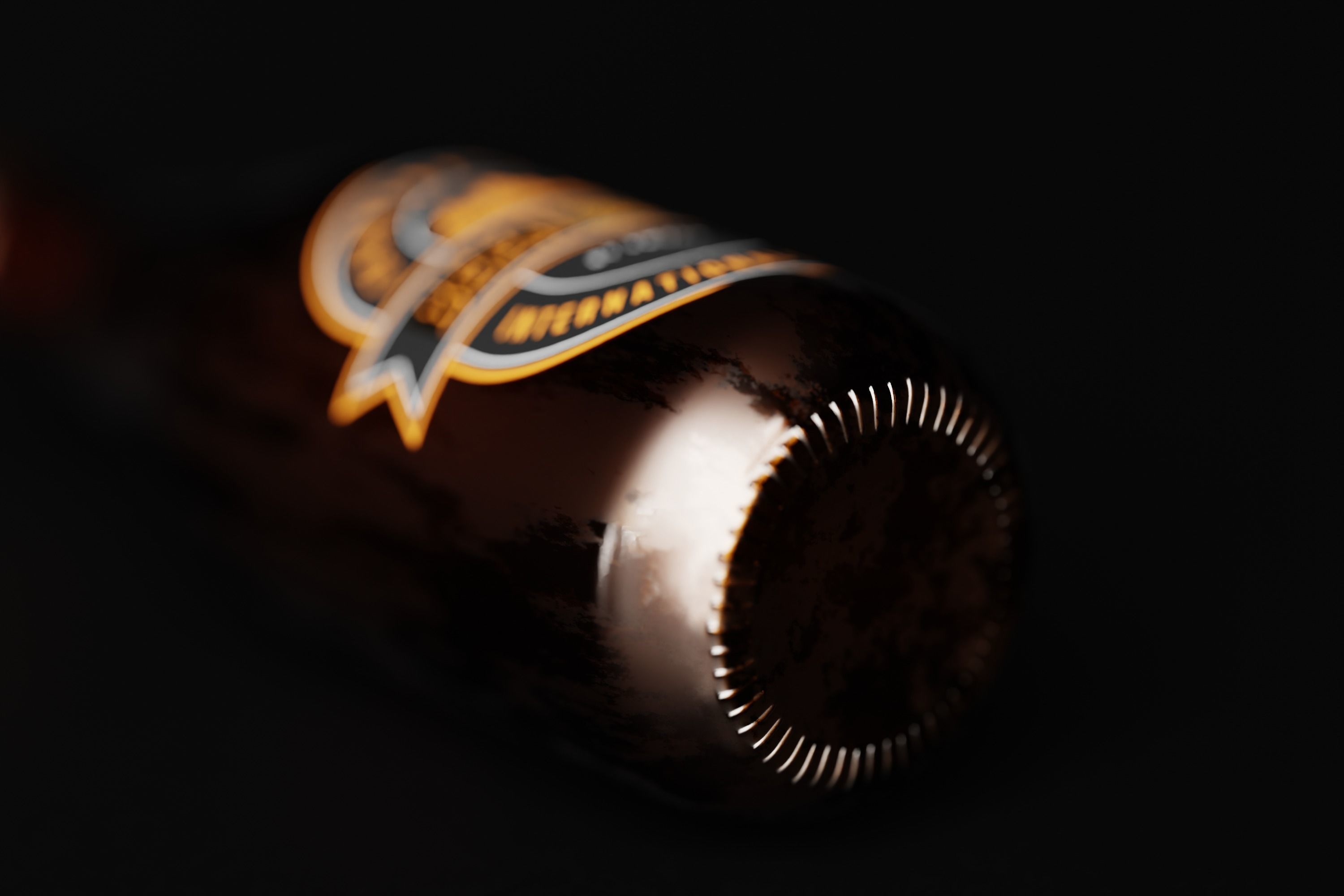 Sparkling Beer Bottle Low-poly 3D model_8