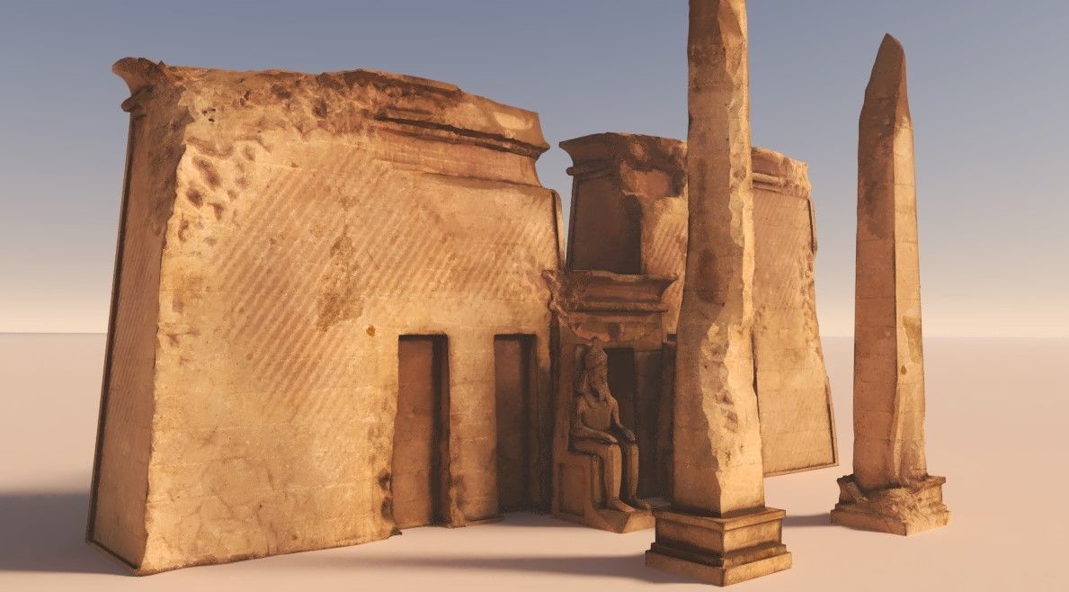 Ancient Ruins Low-poly 3D model_5