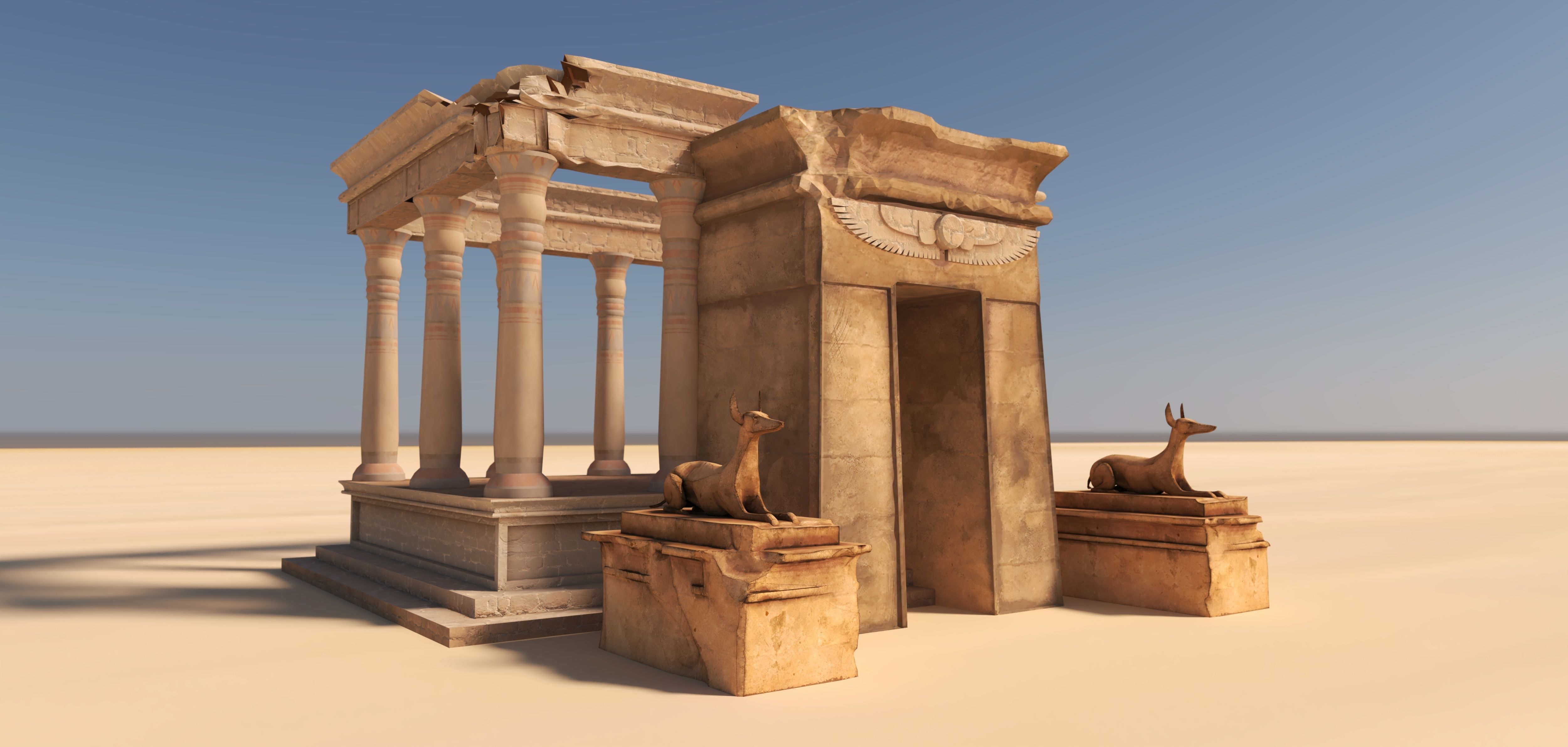 Ancient Ruins Low-poly 3D model_8