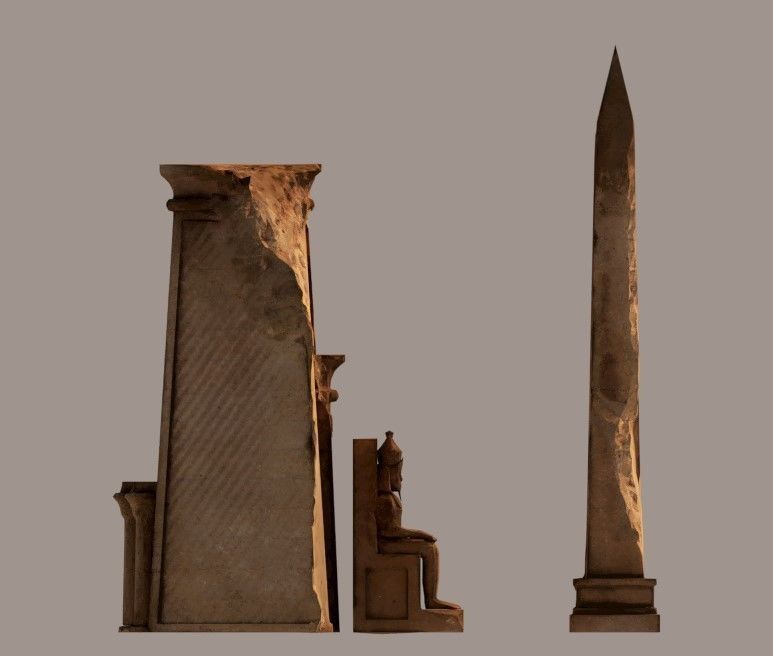 Ancient Ruins Low-poly 3D model_11