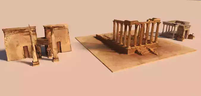 Ancient Ruins Low-poly 3D model