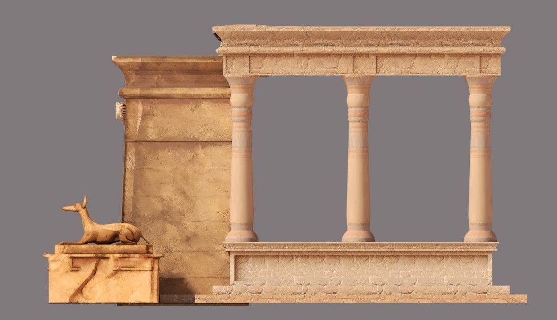 Ancient Ruins Low-poly 3D model_16