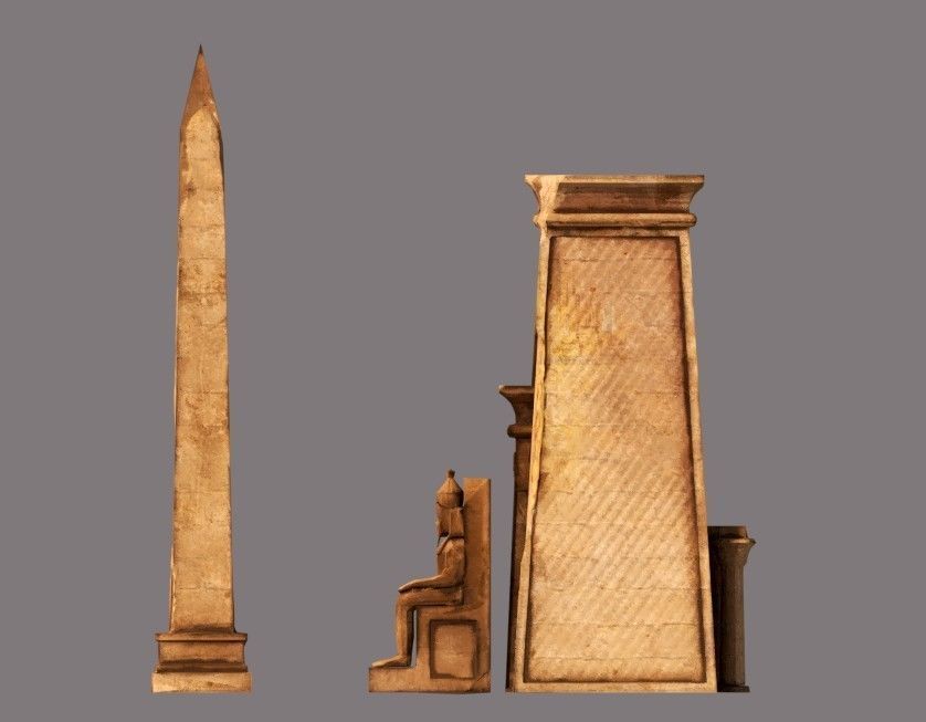 Ancient Ruins Low-poly 3D model_12