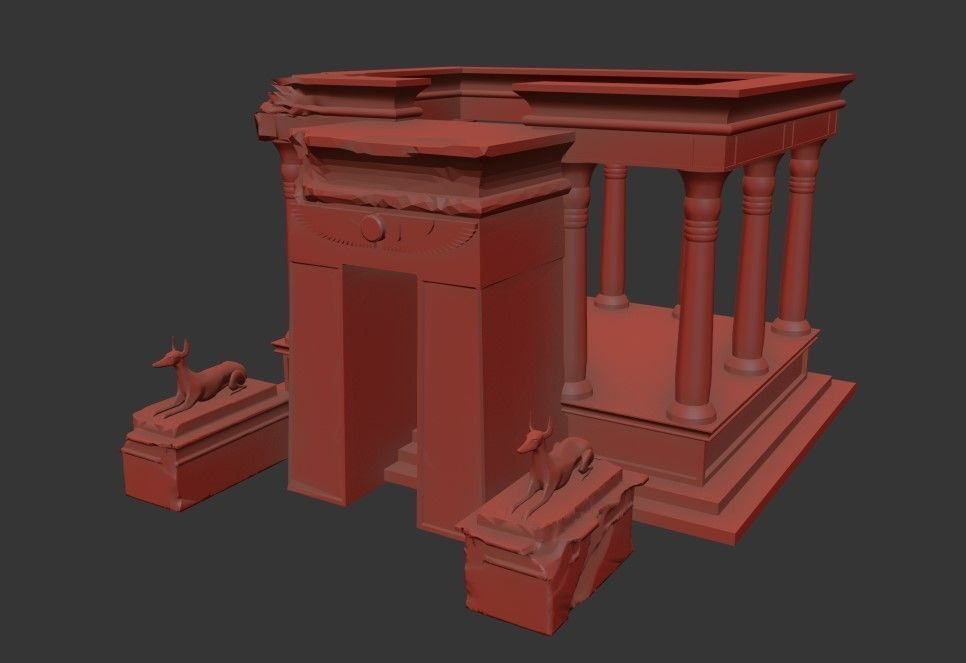 Ancient Ruins Low-poly 3D model_24