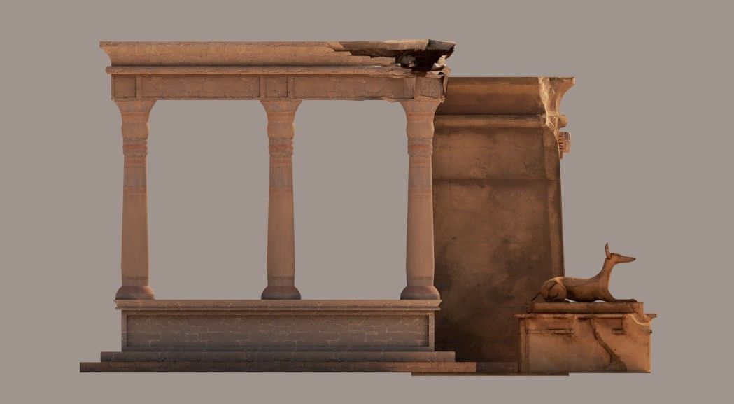 Ancient Ruins Low-poly 3D model_15