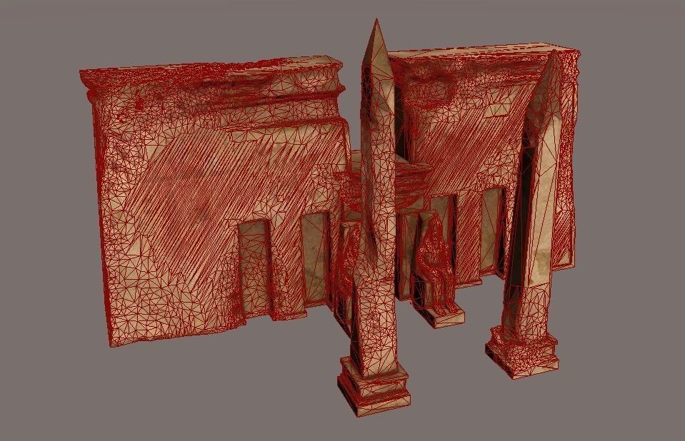 Ancient Ruins Low-poly 3D model_21