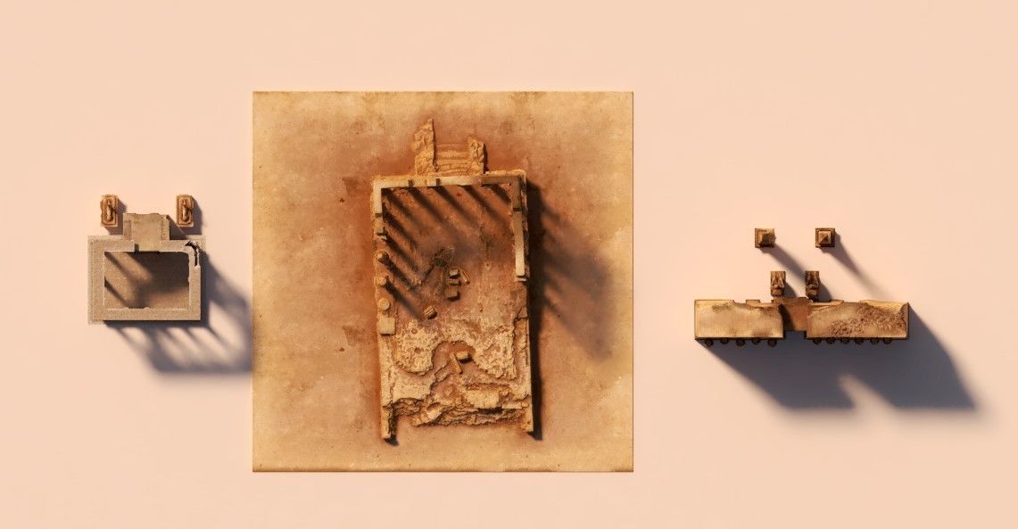 Ancient Ruins Low-poly 3D model_17