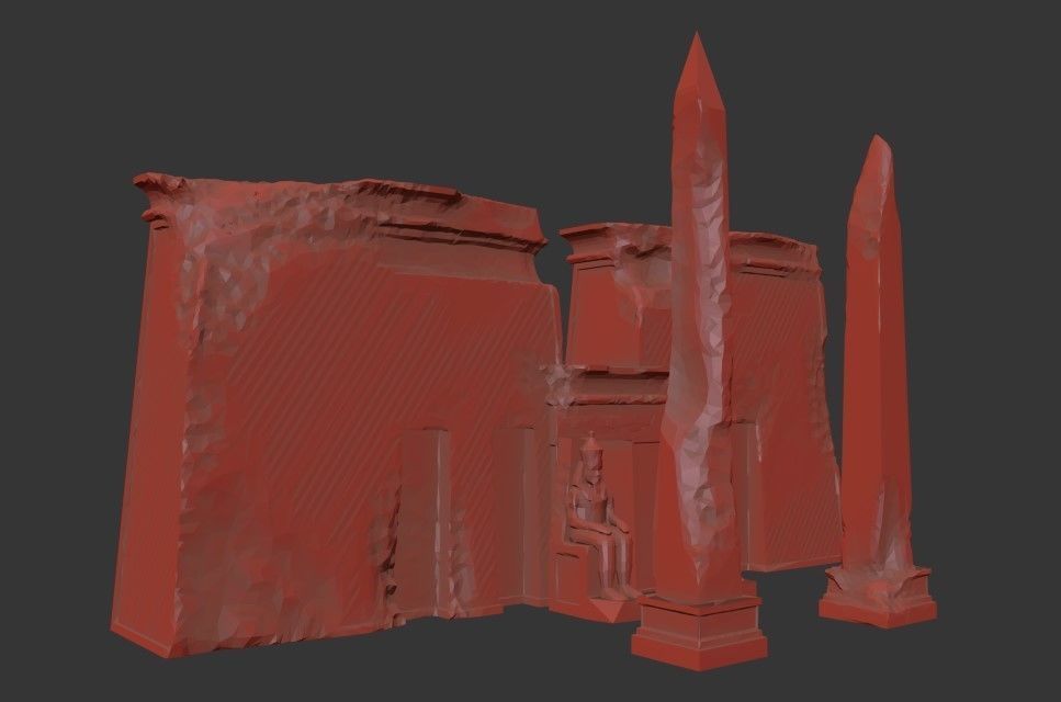 Ancient Ruins Low-poly 3D model_22