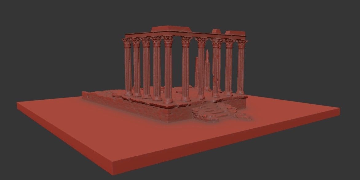 Ancient Ruins Low-poly 3D model_23