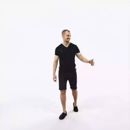 Master 24B Explaining Couple Summer walking Casual Man