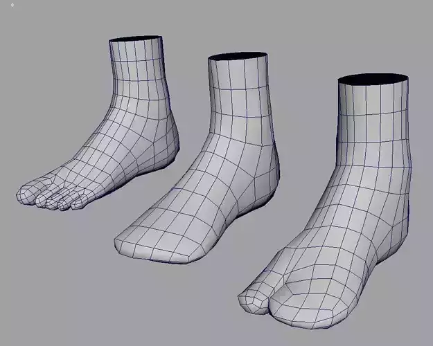 LP Foot base mesh Low-poly 3D model