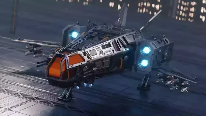 SpaceShip Free 3D model
