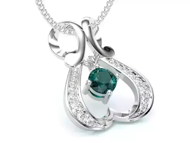 Diamond Women Pendant White Gold LT-2308-030