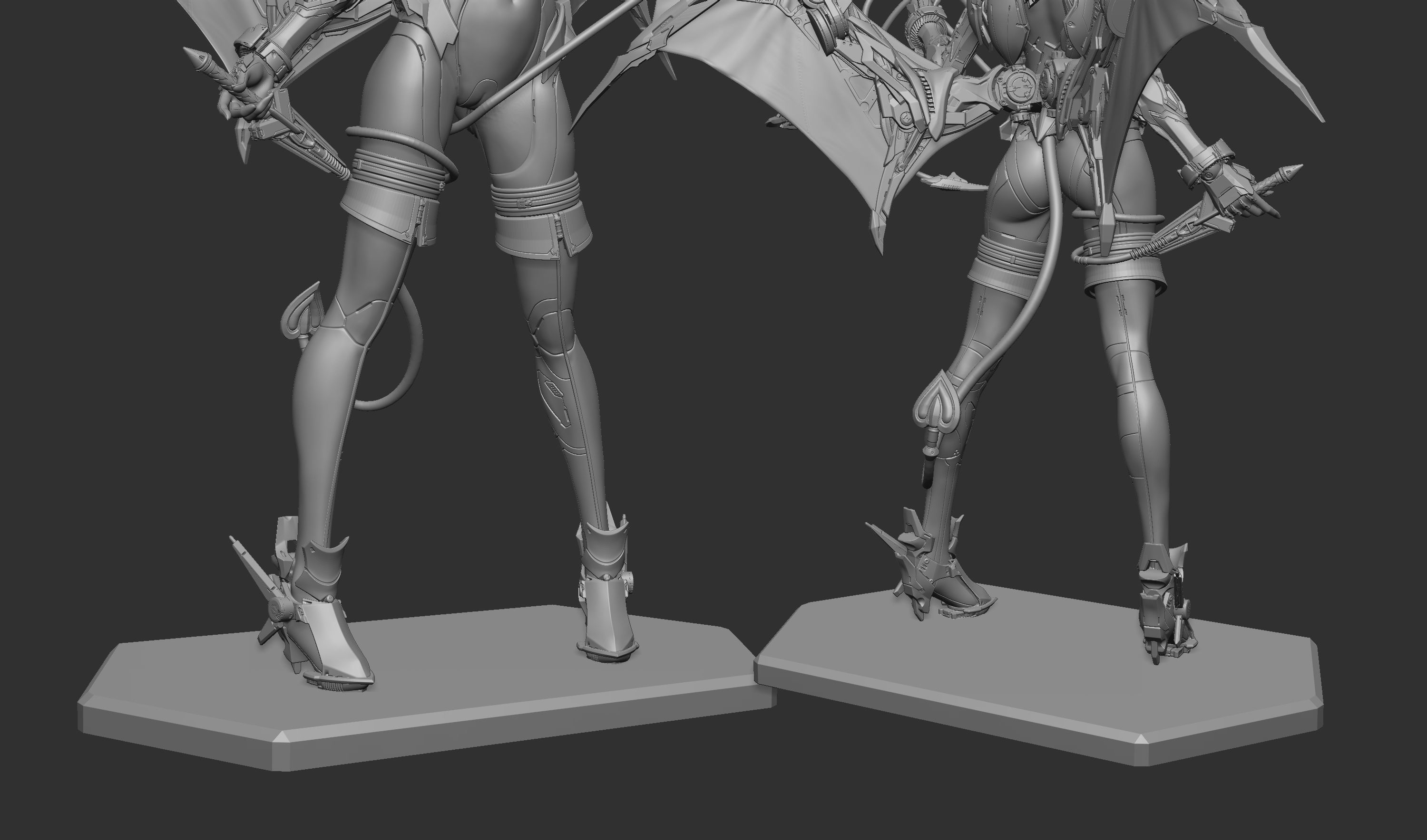 Lilith Mecha Succubus - 3D Print Statue Files 3D print model_16