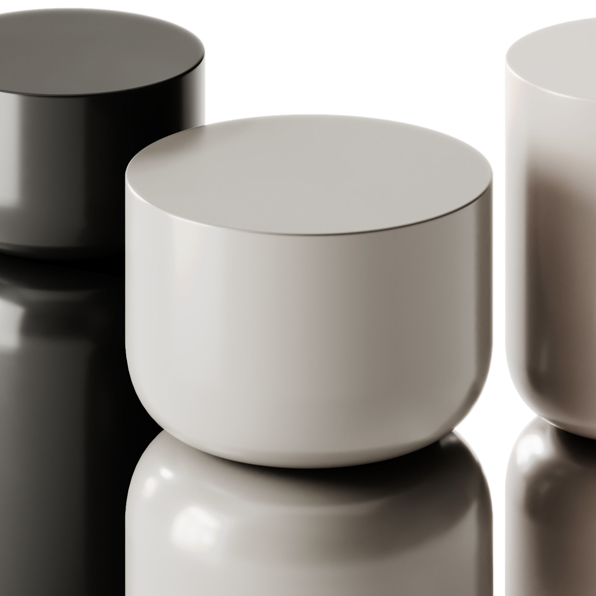 Nordal Amina and Matka Side Tables by Westwing Collection 3D model_2