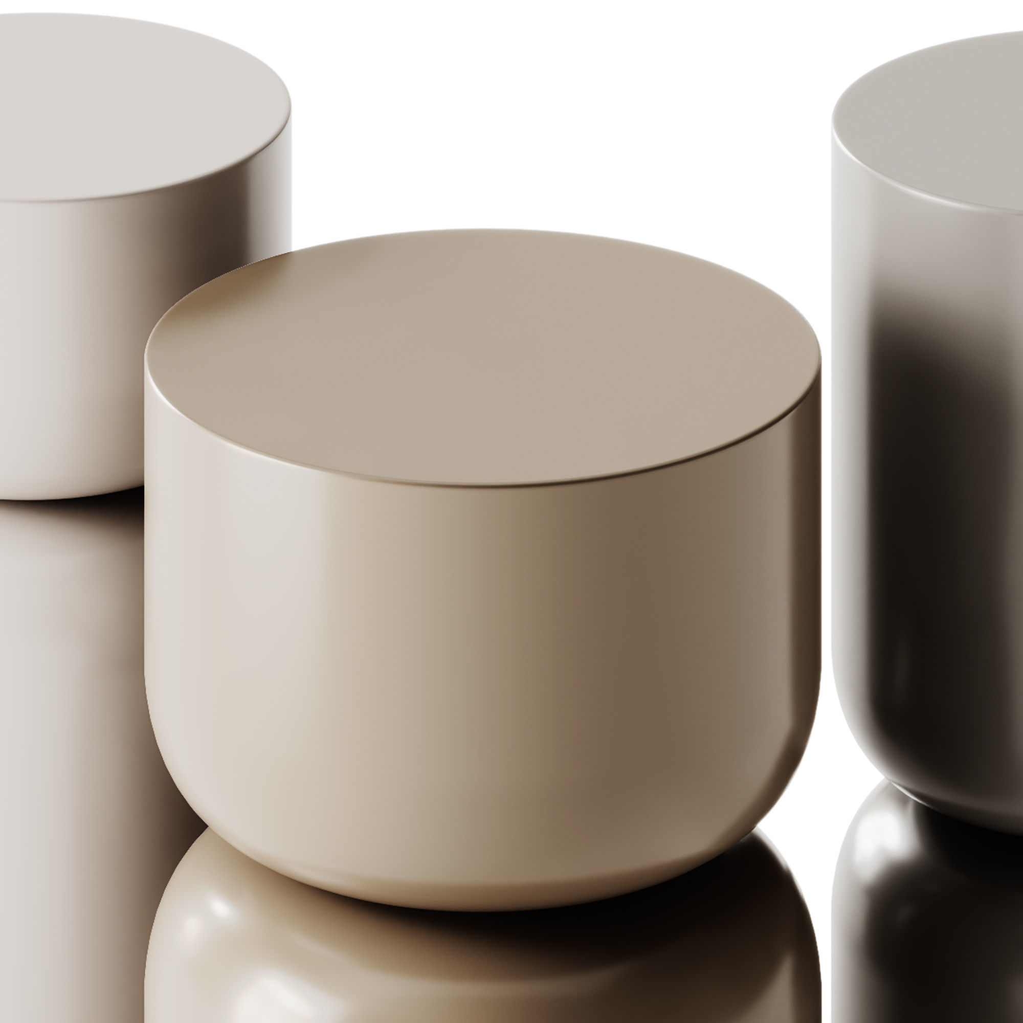 Nordal Amina and Matka Side Tables by Westwing Collection 3D model_3