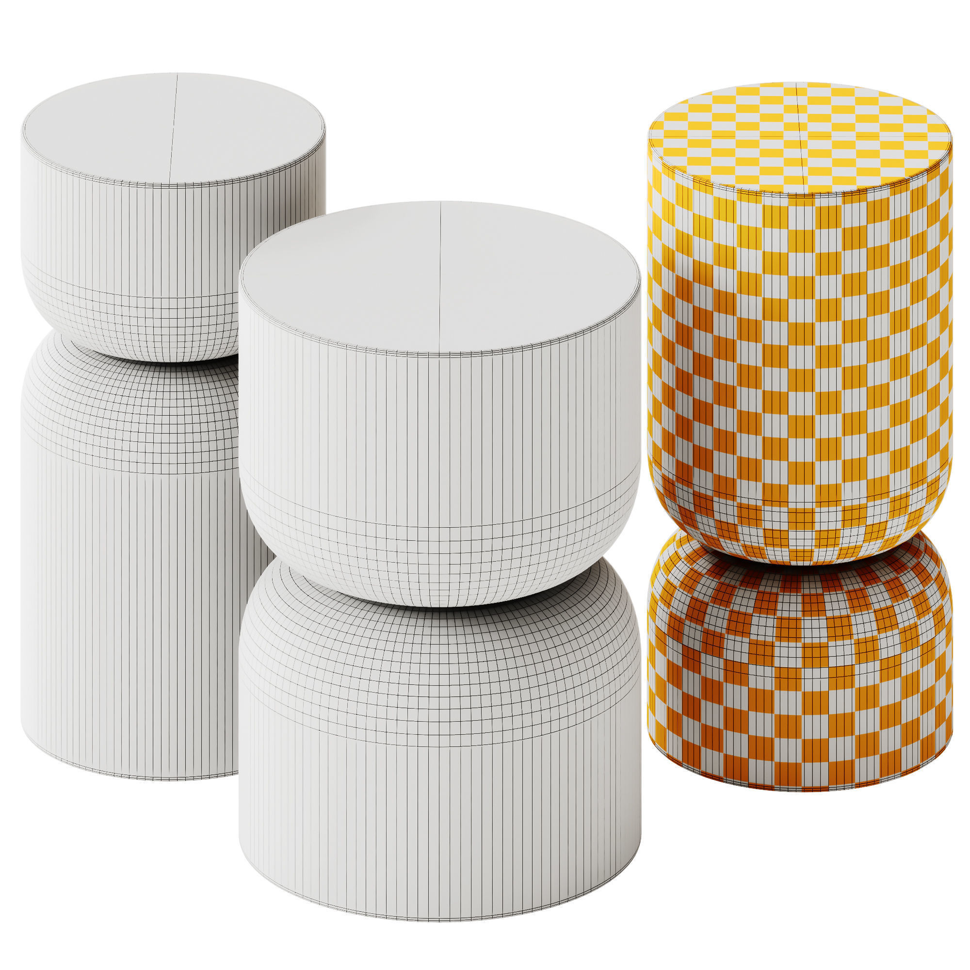 Nordal Amina and Matka Side Tables by Westwing Collection 3D model_4