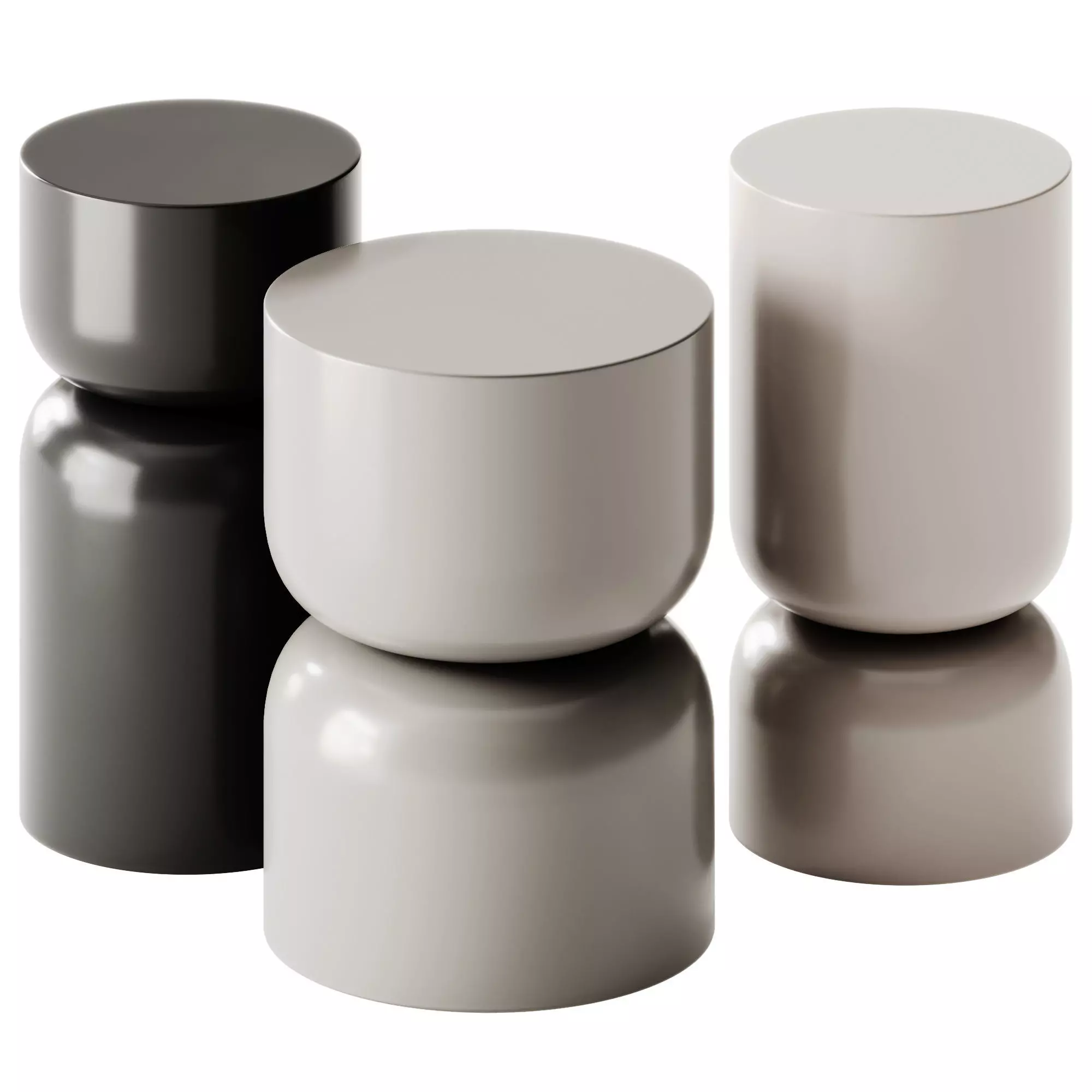 Nordal Amina and Matka Side Tables by Westwing Collection 3D model_0